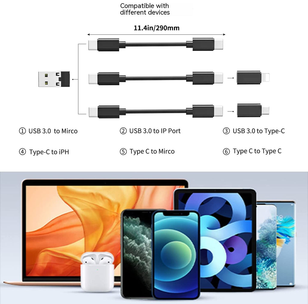 Multifunction Data Cable Digital Storage Box Charging Mirror Hidden Mobile Phone Holder