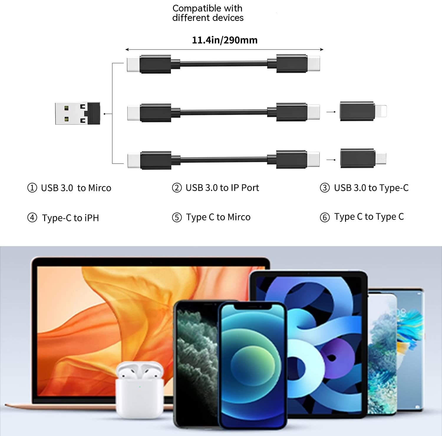 Multifunction Data Cable Digital Storage Box Charging Mirror Hidden Mobile Phone Holder