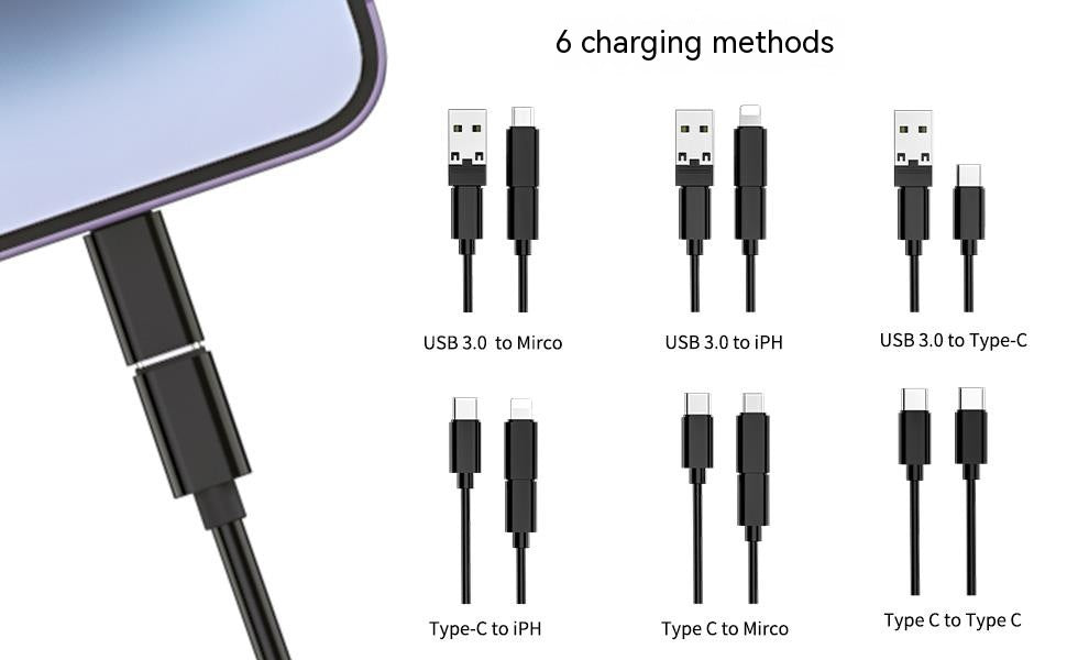 Multifunction Data Cable Digital Storage Box Charging Mirror Hidden Mobile Phone Holder